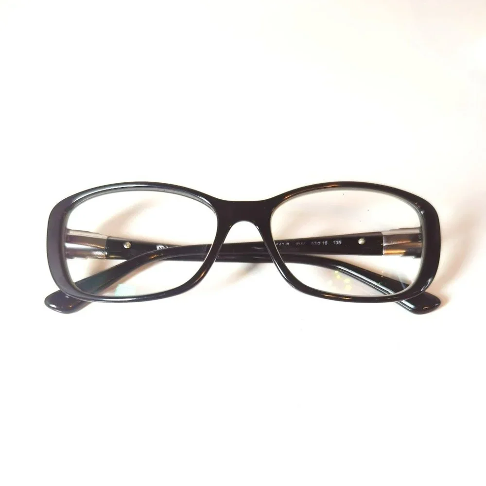 Vogue Eyeglasses Frames VO 2842-B W44 Black Silver Square Full Rim 51-16-135